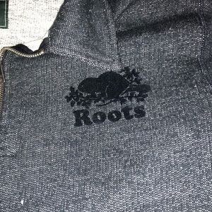Roots Men’s Quarter Zip (M) Dark Grey